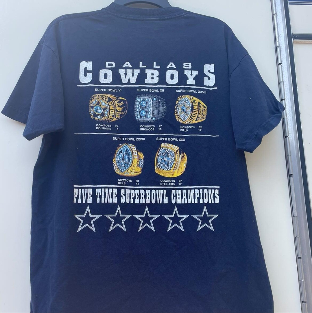 Vintage Dallas Cowboys NFL 5X Super Bowl Championship t-shirt L